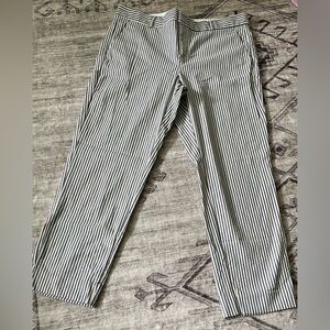 Banana Republic Black and White Striped Chinos